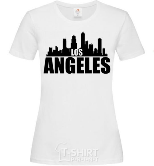 Women's T-shirt Los Angeles towers White фото