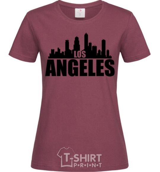Женская футболка Los Angeles towers Бордовый фото