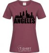 Women's T-shirt Los Angeles towers burgundy фото