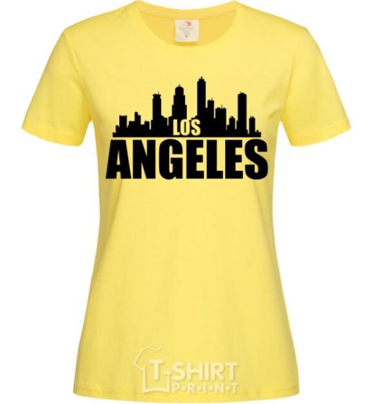 Женская футболка Los Angeles towers Лимонный фото