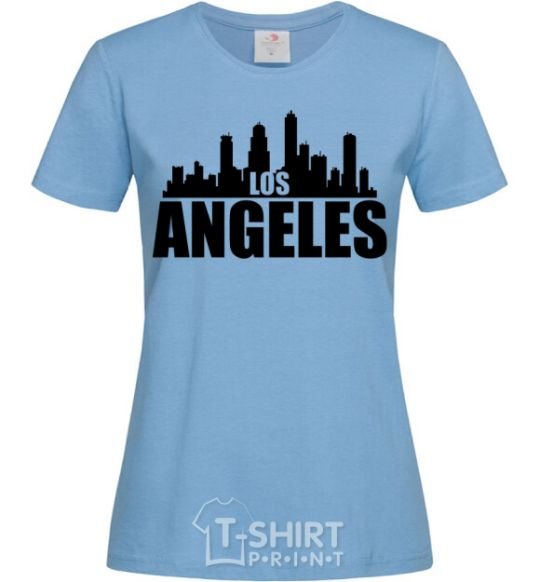 Women's T-shirt Los Angeles towers sky-blue фото