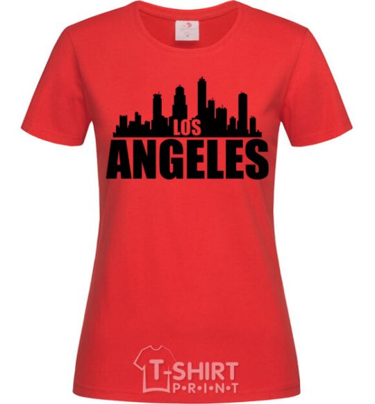 Women's T-shirt Los Angeles towers red фото
