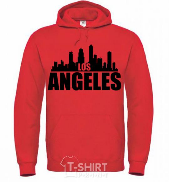 Men`s hoodie Los Angeles towers bright-red фото