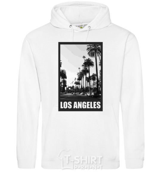 Men`s hoodie Los Angeles photo White фото