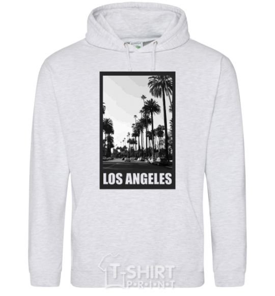 Men`s hoodie Los Angeles photo sport-grey фото