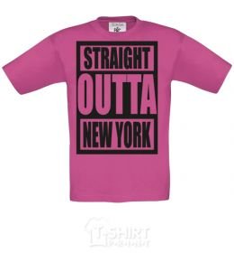 Kids T-shirt Straight outta New York heliconia фото