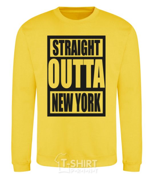 Sweatshirt Straight outta New York yellow фото