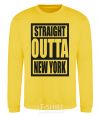 Sweatshirt Straight outta New York yellow фото