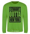 Sweatshirt Straight outta New York orchid-green фото