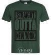 Мужская футболка Straight outta New York Темно-зеленый фото