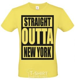 Men's T-Shirt Straight outta New York cornsilk фото