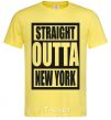Мужская футболка Straight outta New York Лимонный фото