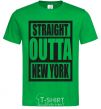 Мужская футболка Straight outta New York Зеленый фото