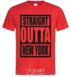 Men's T-Shirt Straight outta New York red фото