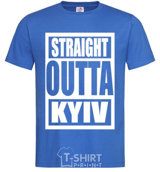 Men's T-Shirt Straight outta Kyiv royal-blue фото