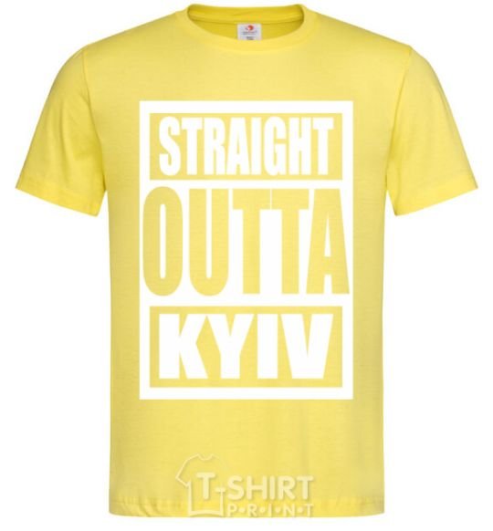 Men's T-Shirt Straight outta Kyiv cornsilk фото