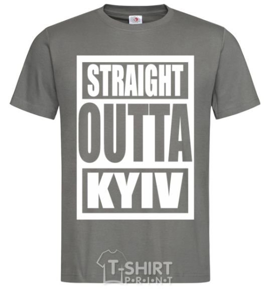 Men's T-Shirt Straight outta Kyiv dark-grey фото