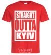 Мужская футболка Straight outta Kyiv Красный фото