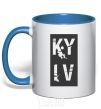 Mug with a colored handle KY IV royal-blue фото