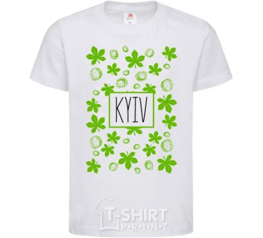 Kids T-shirt Kyiv chestnuts White фото