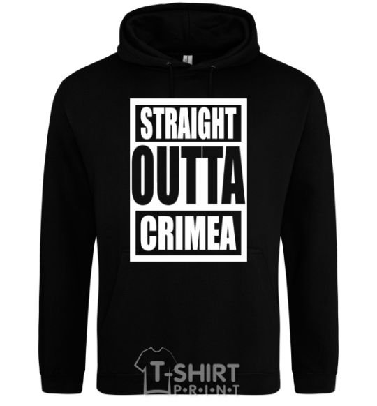 Men`s hoodie Straight outta Crimea black фото