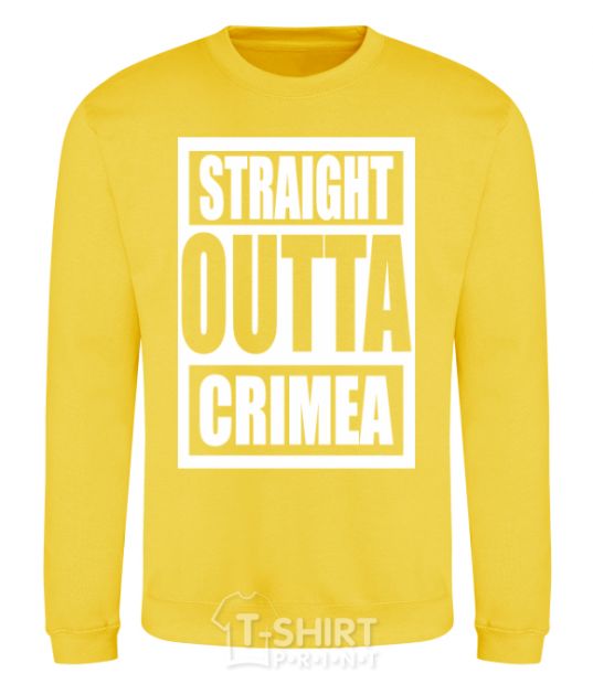 Sweatshirt Straight outta Crimea yellow фото