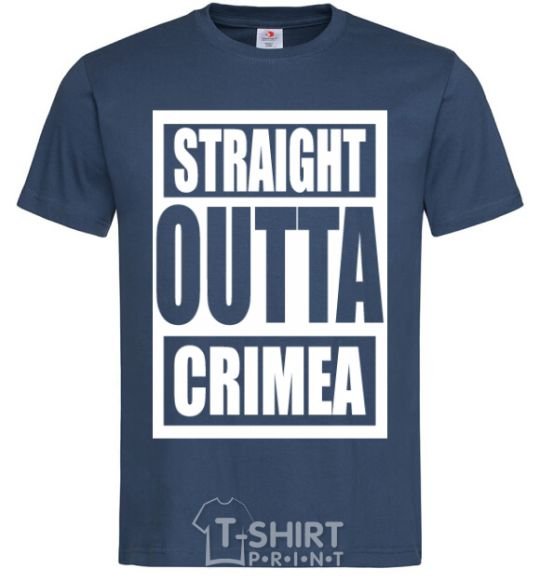 Men's T-Shirt Straight outta Crimea navy-blue фото