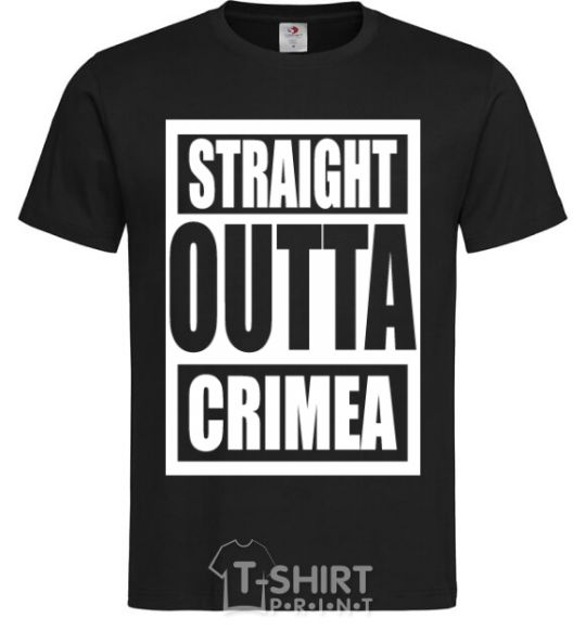 Мужская футболка Straight outta Crimea Черный фото