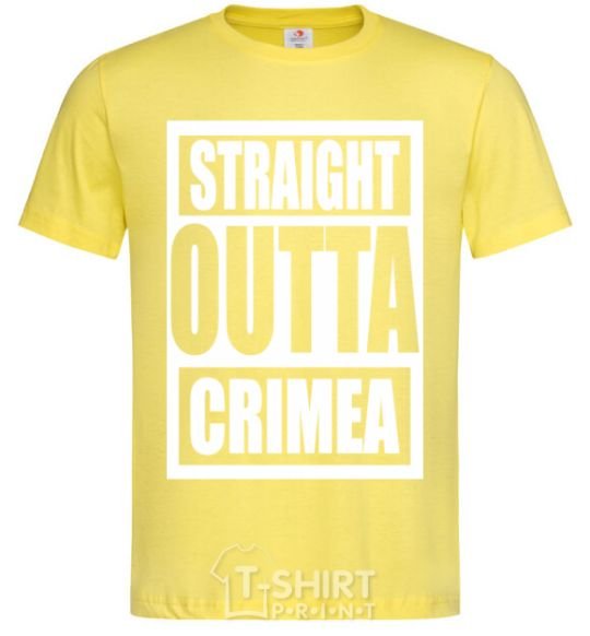Men's T-Shirt Straight outta Crimea cornsilk фото