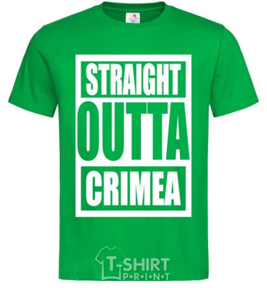 Мужская футболка Straight outta Crimea Зеленый фото