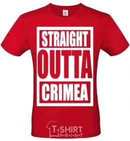 Men's T-Shirt Straight outta Crimea red фото