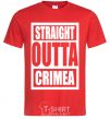 Мужская футболка Straight outta Crimea Красный фото