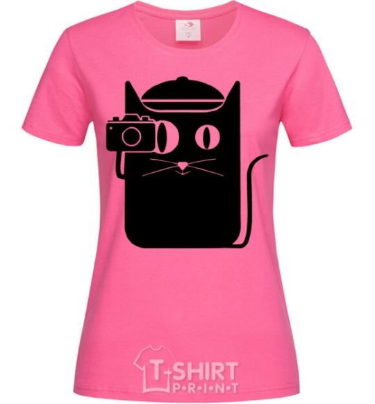 Женская футболка Кото фото Ярко-розовый фото