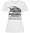 Women's T-shirt Fishing is like the mafia White фото