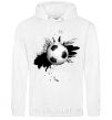 Men`s hoodie Soccer sprinkles White фото