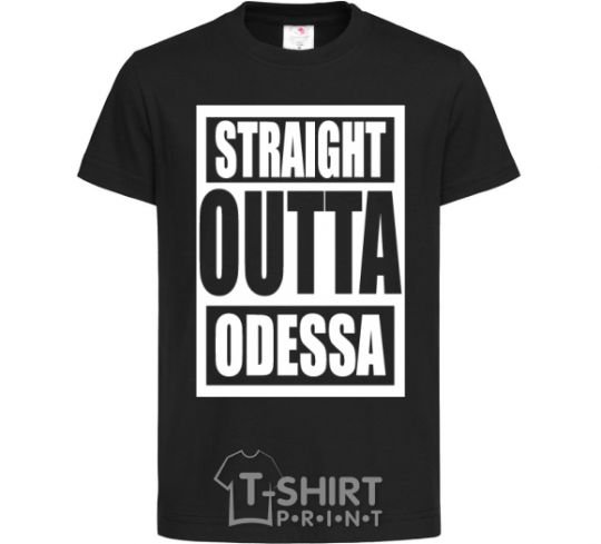 Детская футболка Straight outta Odessa Черный фото