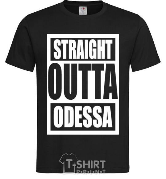 Мужская футболка Straight outta Odessa Черный фото