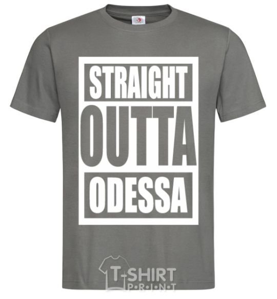 Men's T-Shirt Straight outta Odessa dark-grey фото