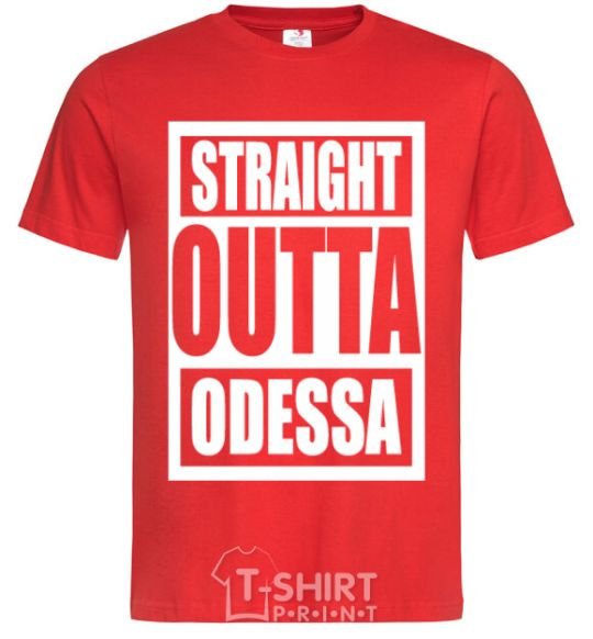 Мужская футболка Straight outta Odessa Красный фото