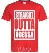 Men's T-Shirt Straight outta Odessa red фото