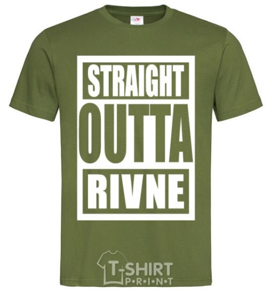Men's T-Shirt Straight outta Rivne millennial-khaki фото