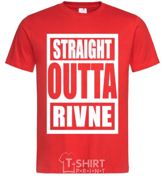 Men's T-Shirt Straight outta Rivne red фото