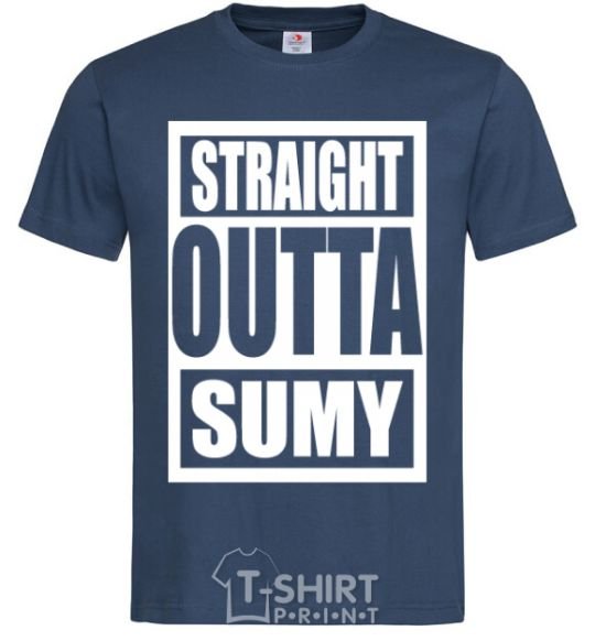 Men's T-Shirt Straight outta Sumy navy-blue фото