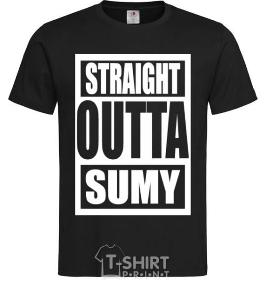 Men's T-Shirt Straight outta Sumy black фото