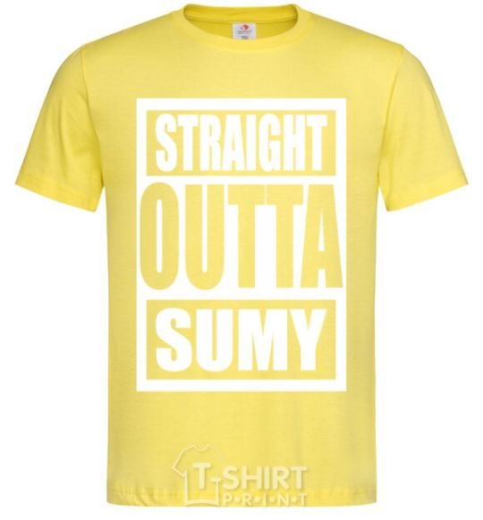 Men's T-Shirt Straight outta Sumy cornsilk фото