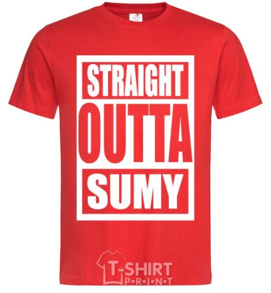 Men's T-Shirt Straight outta Sumy red фото