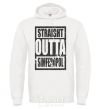 Men`s hoodie Straight outta Simferopol White фото