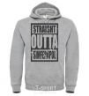 Men`s hoodie Straight outta Simferopol sport-grey фото