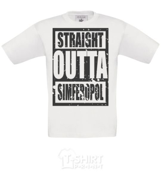 Kids T-shirt Straight outta Simferopol White фото