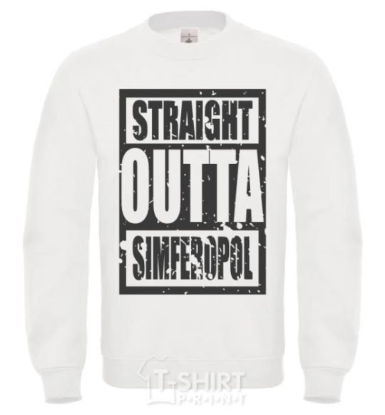 Sweatshirt Straight outta Simferopol White фото
